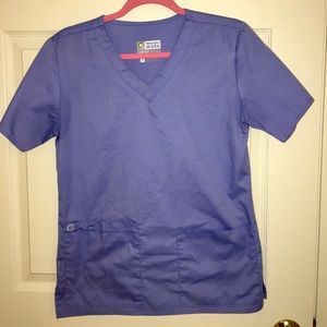 Wonder Wink Scrub Top Ceil Blue XS